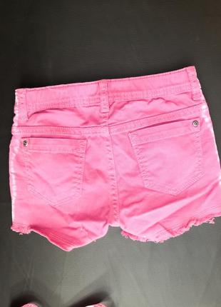 Розовые джинс шорты4 фото