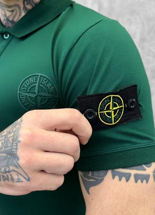 Футболка поло stone island green3 фото