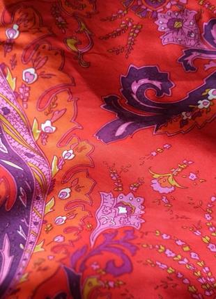 🖤 •~ просто невероятный топ на завязках красного цвета °~•  🖤  s блуза цветочный принт рисунок бандана3 фото