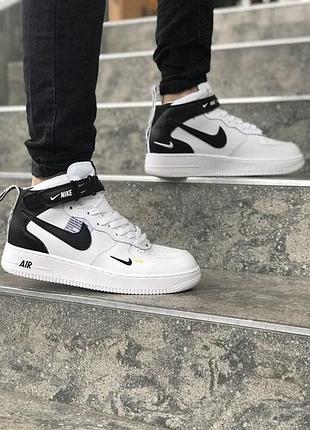 Мужские кроссовки найк nike air force hi хайтопы \лоферсы.