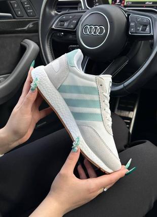 Adidas iniki light grey white, кроссовки женские адидас, кросівки жіночі адідас3 фото