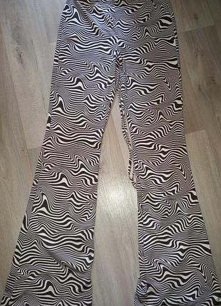 Штаны h&m анималистичный принт зебра