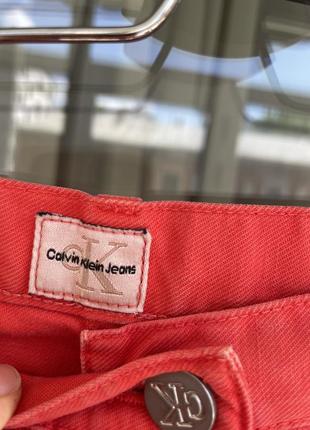 Джинссовая юбка коралловая calvin klein трина8 фото