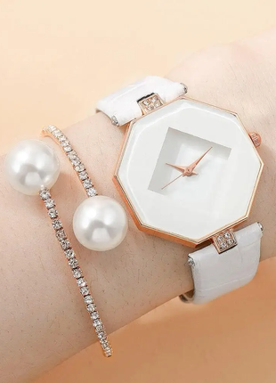 Комплект женский часы и браслет код 702