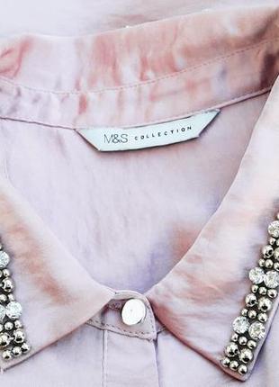 Шеловая блуза с камнями нюдовая блуза m 10 блуза в бельевом стиле3 фото