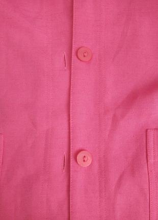 Блуза жакет с карманами лен вискоза7 фото