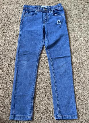 Стильные джинсы на девочку на утяжках sinsay