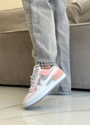 Nike air force 1 shadow pink grey3 фото