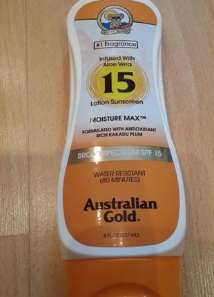 Солнцезащитный лосьон для великолепного загара australian gold spf 15(сша) оригинал3 фото