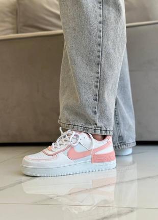 Nike air force 1 shadow pink white2 фото