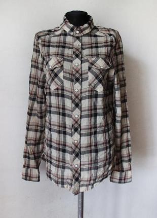 Рубашка с эффектом помятости allsaints