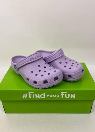 Жіночі крокси сабо crocs classic clog lavender2 фото