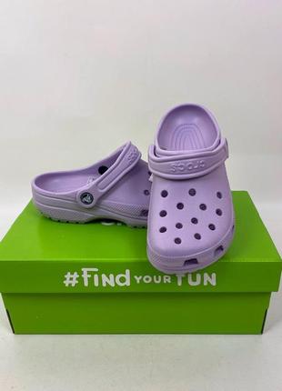 Жіночі крокси сабо crocs classic clog lavender1 фото