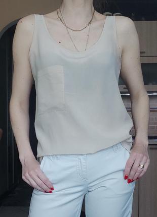 Шелковая майка, блуза р. s-m2 фото