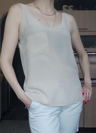 Шелковая майка, блуза р. s-m1 фото