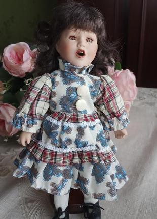 Старовинна порцелянова співаюча лялька для ігор та декору. вінтаж. італія2 фото
