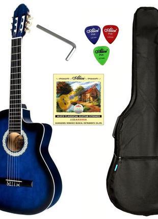 Набор гитара классическая bandes cg-851c bl + чехол + струны