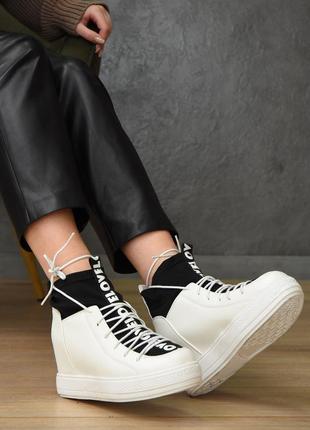 Туфлі-снікерси жіночі демісезонні білого кольору 154204l gl_55