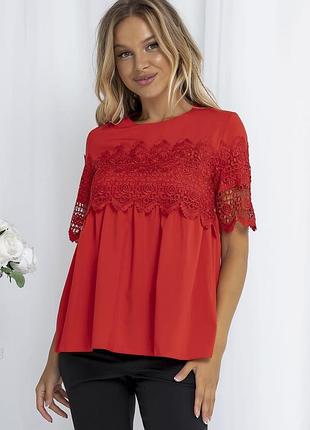 Блуза женская красного цвета 157075l gl_55