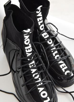 Туфли-сникерсы женские демисезонные черного цвета 154206l gl_554 фото