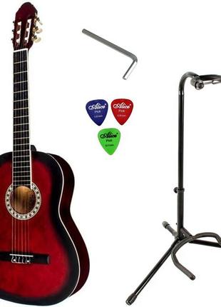 Набір гітара класична bandes cg-821 rd + стійка + медіатори