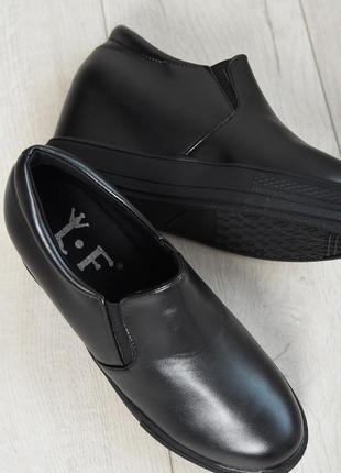 Туфли-сникерсы женские демисезонные черного цвета 154193l gl_554 фото
