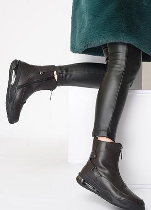 Черевики жіночі коричневі однотонні 152525l gl_55