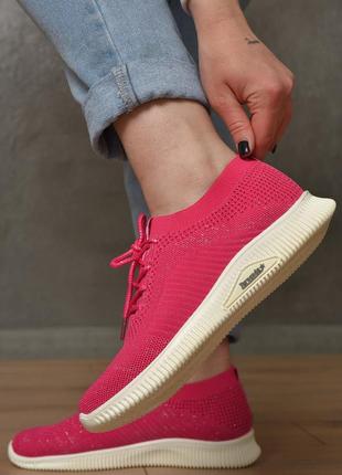 Кросівки жіночі рожевого кольору на шнурівці 156175l gl_55