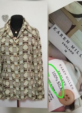 Люкс бренд 100% шёлк фирменная шелковая блузка1 фото