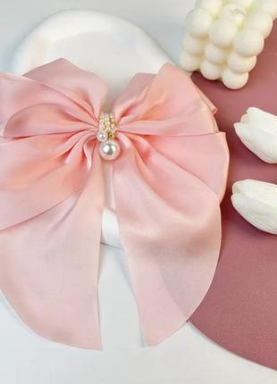 Бант рожевий бант заколка бант заколка перлинами кораловий бант

*в подарунок при замовленні від 250 грн.