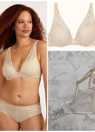 70f 75g  великолепный контурный кружевной бюстгальтер artisan с глубоким вырезом от thirdlove