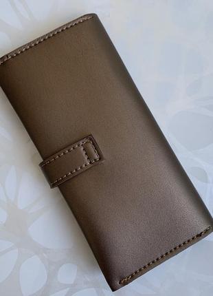 Красивий бронзовий тонкий жіночий гаманець бронзового кольору з монетницею3 фото