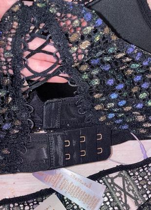 Бюстик лиф бюстгальтер цветной горох кружевной красивая спинка от savage fenty by rihanna в подарок на особый случай very sexy8 фото