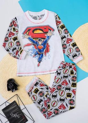 Легкая пижама супермен, легкая пижама супермен, хлопковая пижама для мальчика