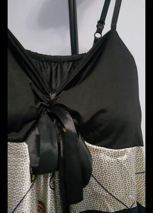 Сарафан макси миди ассиметрия сарафан платье бюстье на бретелях принт4 фото