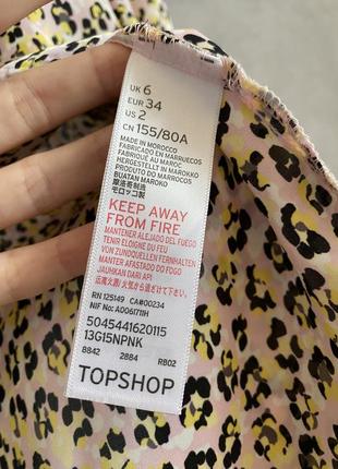 Topshop блуза с анималистичным принтом леопардовая5 фото