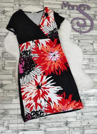Женское летнее платье p&v чёрное с цветочным принтом размер 46 м