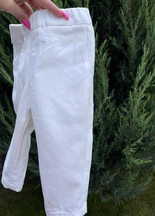 Мега стильные белые штаны для маленького мальчика😎3 фото