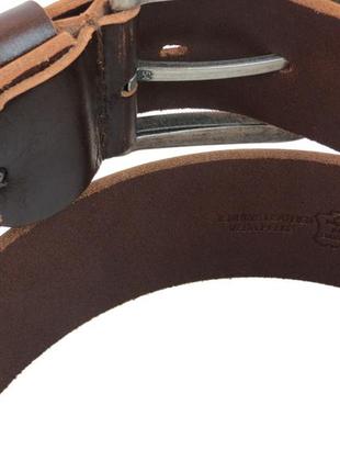 Широкий шкіряний чоловічий ремінь під джинси 5 см skipper 1434-50 темно-коричневий4 фото