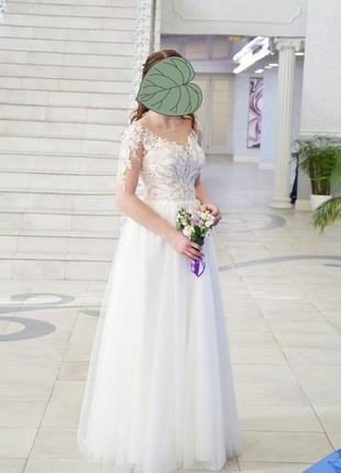 Свадебное платье, 44-46р.3 фото