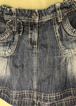 Стильная джинсовая юбочка palomino c&amp;a, для девочки, рост 128 см., акция9 фото