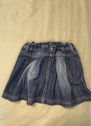 Стильная джинсовая юбочка palomino c&amp;a, для девочки, рост 128 см., акция10 фото