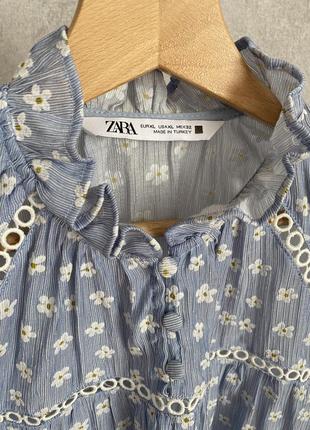 Zara рубашка в цветы оригинал2 фото