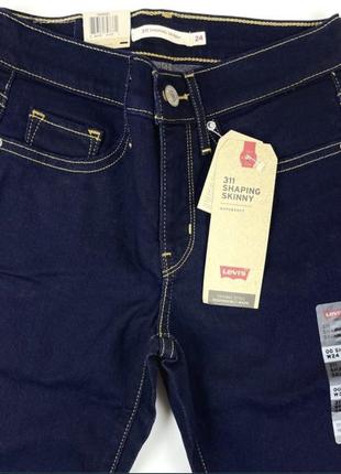 Levis 311 shaping skinny темно-сині сині джинси жіночі на середній посадці 711 720 721 310 7104 фото