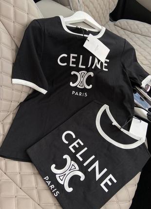 Футболка celine черная