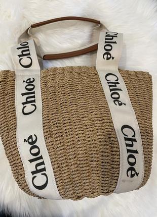 Соломʼяна сумка chloe