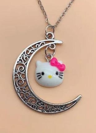 Бижутерия hello kitty кулон с цепочкой 44 см разноцветный