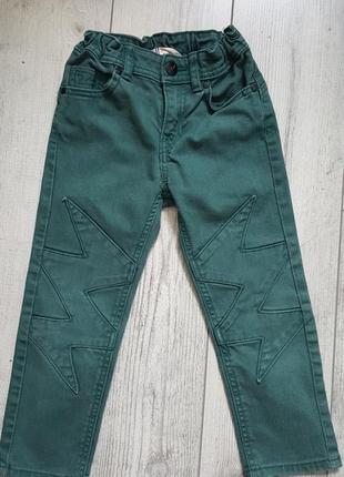 Джинсы штаны брюки темно-зеленого цвета h&m