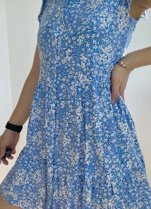 Голубое платье сарафан stradivarius2 фото