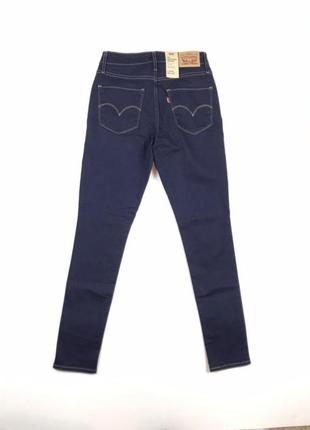 Levis 721 720 24 26 27 28 29 30 31 32 33 34 high rise super skinny чорні сині темно-сині джинси на високій посадці3 фото